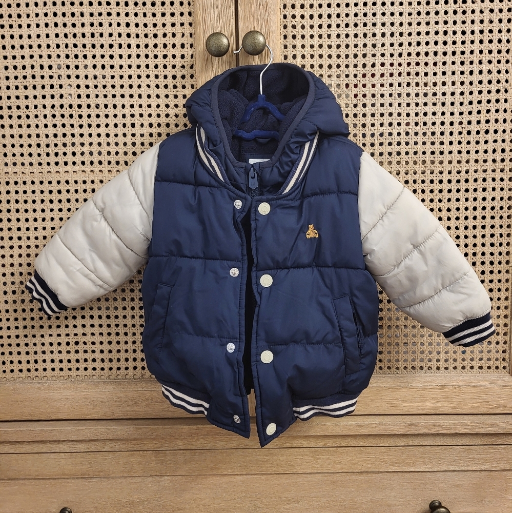 Baby Gap Varsity Puffer Jacket 18-24 Months